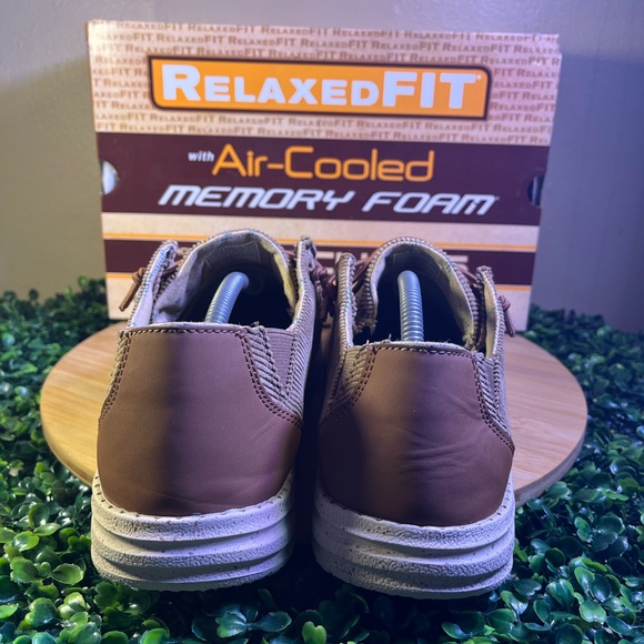 🔥 SKECHERS MELSON CORDUROY BROWN SLIP ON AIR COOLED MEMORY FOAM 21030 MEN SZ 11 - Picture 4 of 9